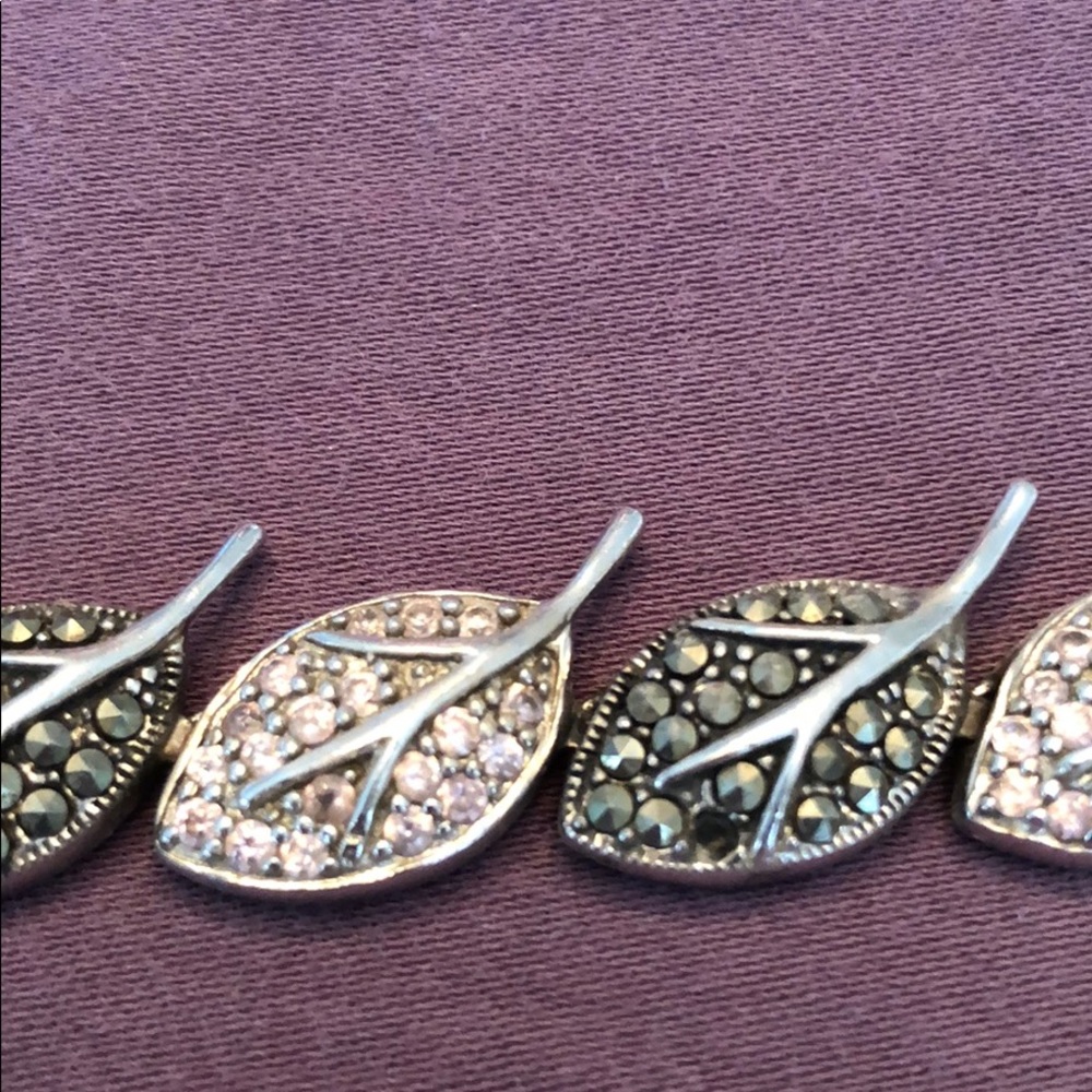 Silver and marcazite necklace